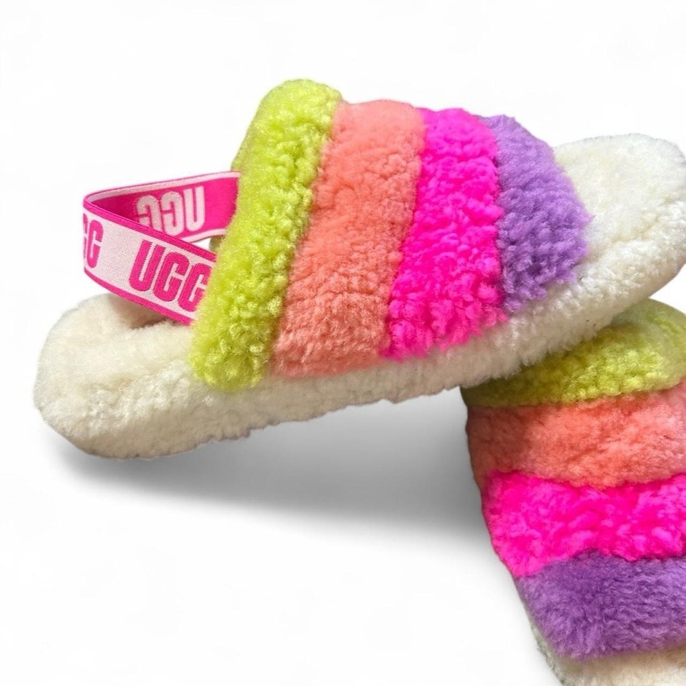 UGG Colorful Cozy Slippers – Women’s Size 10, Bright & Barely Worn - Picture 4 of 8